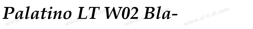 Palatino LT W02 Bla字体转换